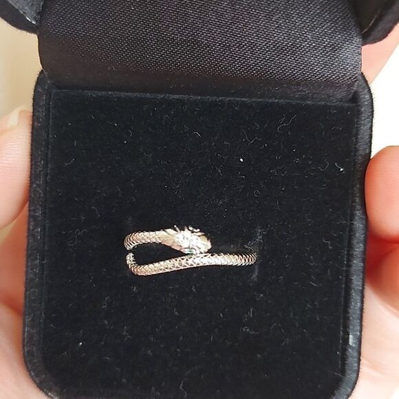 925 Sterling Silver Snake Ring - Picture 5 of 8